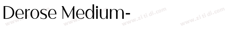 Derose Medium字体转换